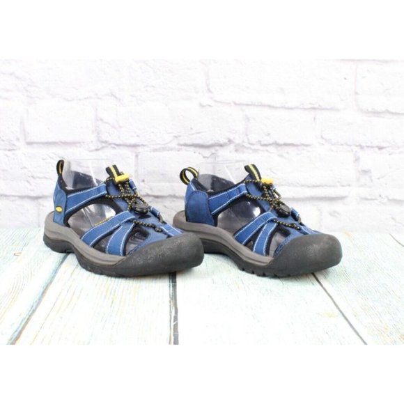 Keen Newport Blue Nylon Suede Bungee Waterproof Hiking Sandals Size US 6.5 - Picture 2 of 10